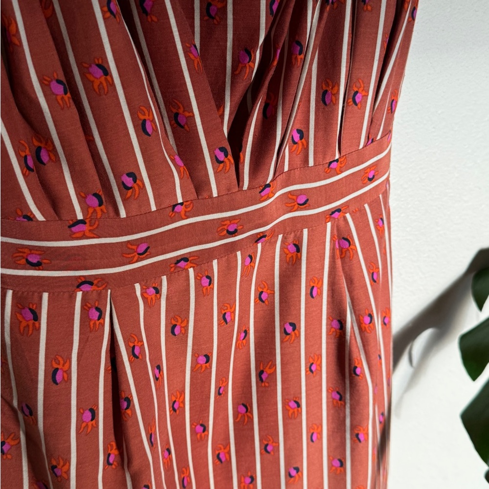 Rachel Comey Marion Dress Sz 2 EUC Silk Sheath Retro Floral Striped - Picture 5 of 16